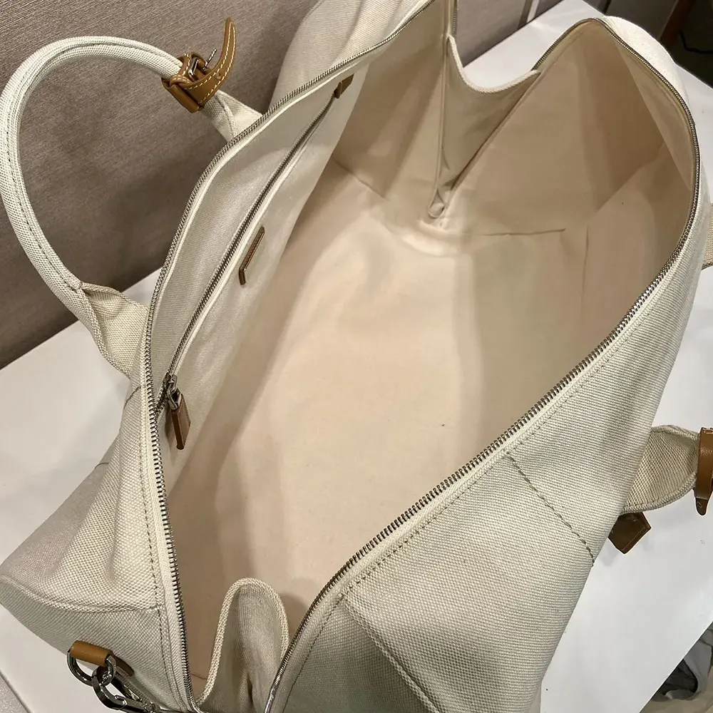Prada Unisex Canvas Duffle Bag-White - image 9