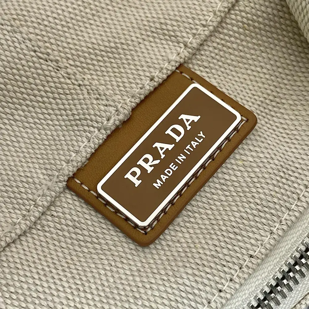 Prada Unisex Linen Blend Drawstring Duffel Bag-White - image 10