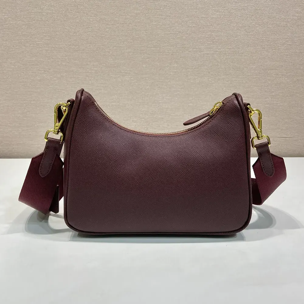 Prada Women Re-Edition 2005 Saffiano Leather Bag-Maroon - image 4