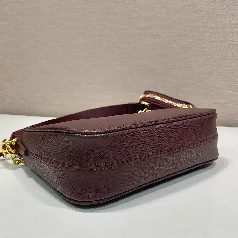Prada Women Re-Edition 2005 Saffiano Leather Bag-Maroon - image 7
