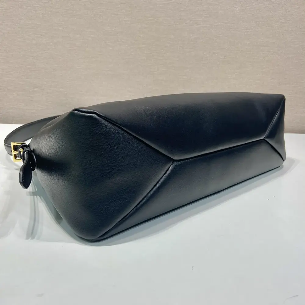Prada Women Aimée Large Leather Shoulder Bag-Black - image 7