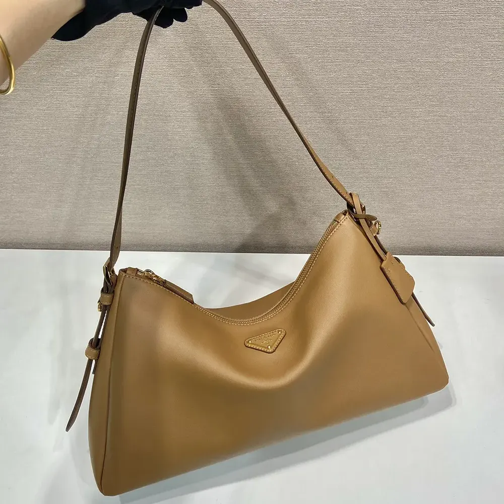 Prada Women Aimée Large Leather Shoulder Bag-Brown - image 4