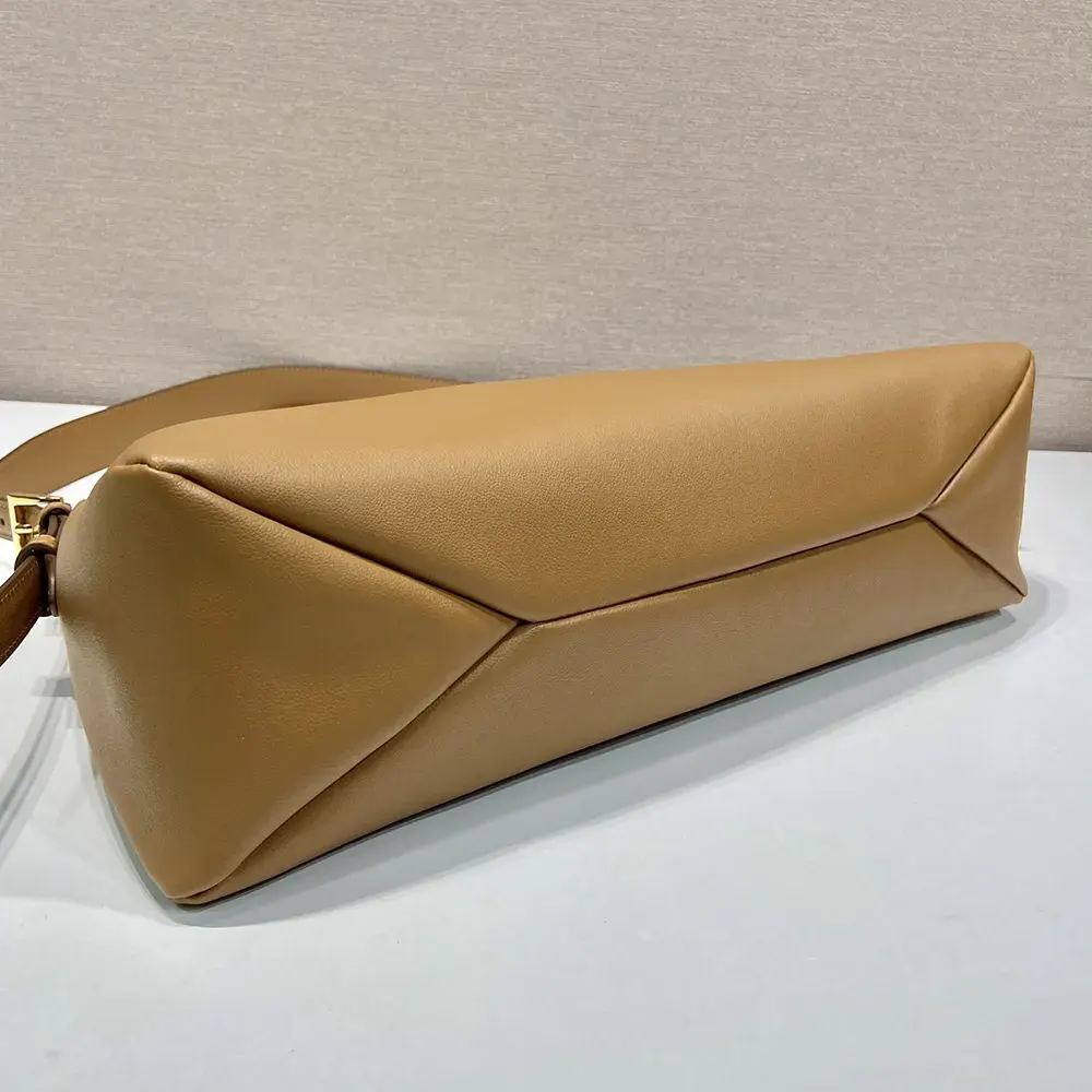 Prada Women Aimée Large Leather Shoulder Bag-Brown - image 7