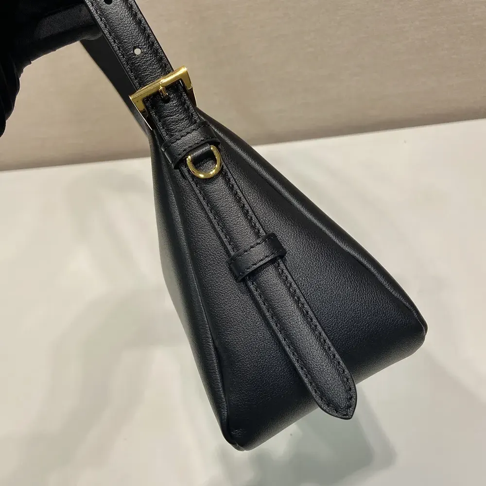 Prada Women Aimée Medium Leather Shoulder Bag-Black - image 6