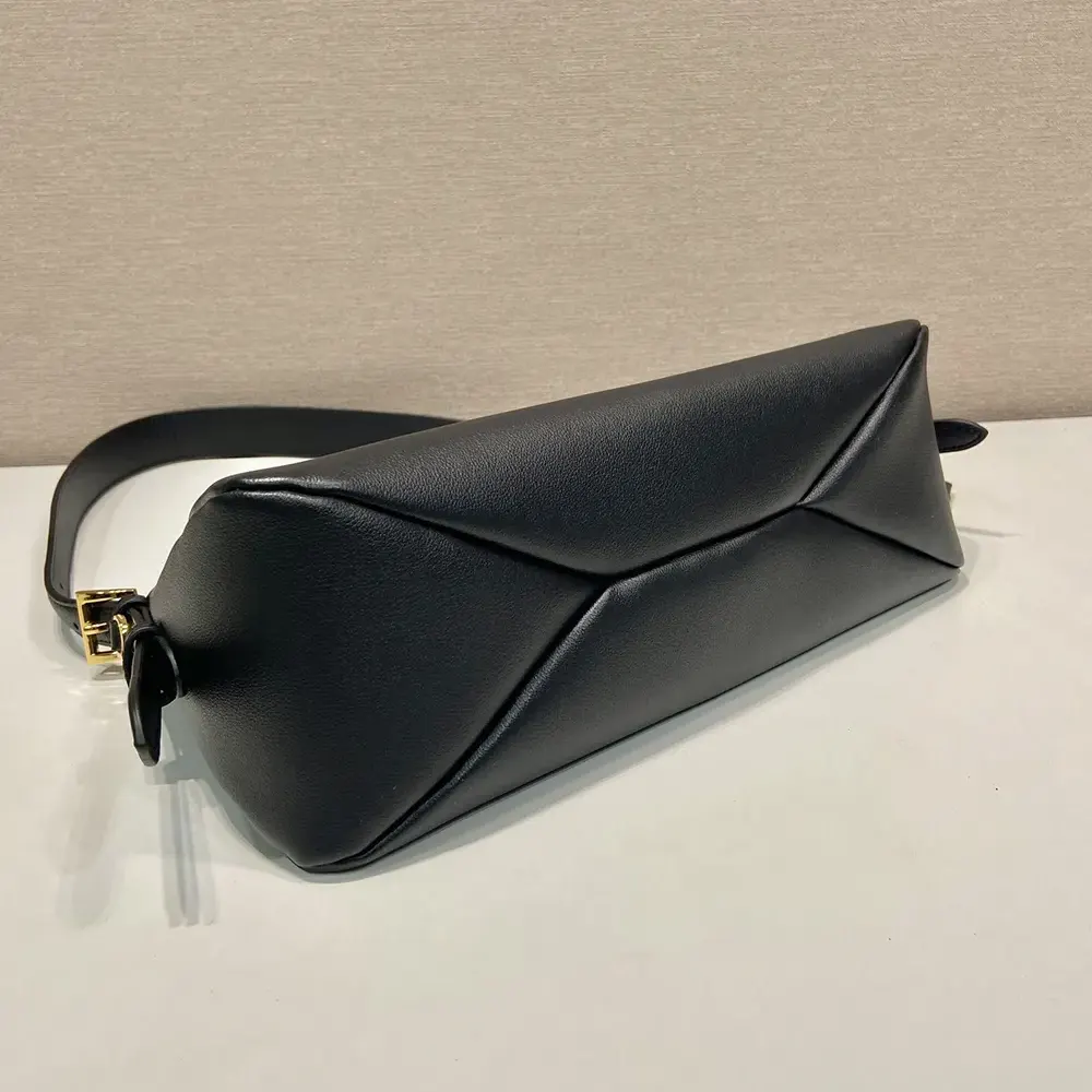 Prada Women Aimée Medium Leather Shoulder Bag-Black - image 8