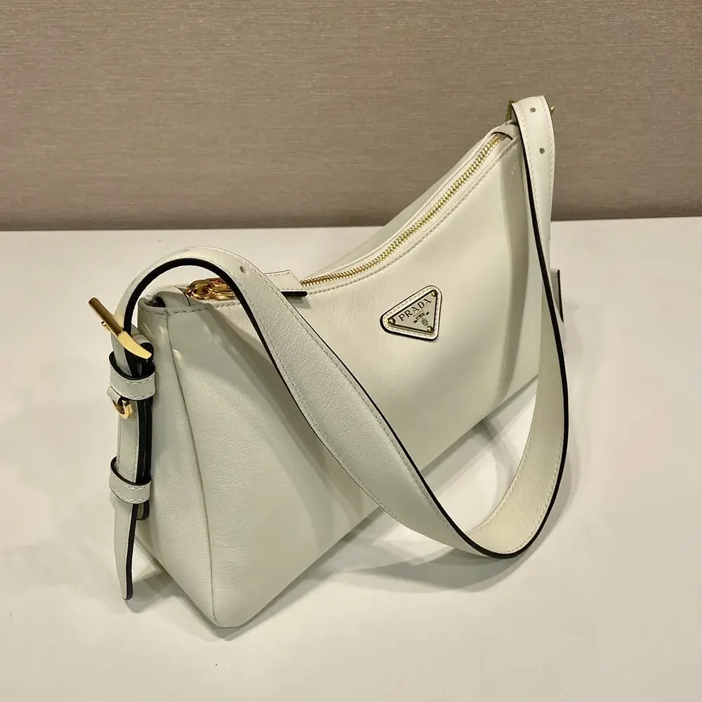 Prada Women Aimée Medium Leather Shoulder Bag-White - image 5