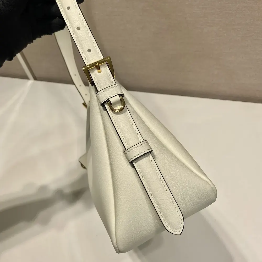 Prada Women Aimée Medium Leather Shoulder Bag-White - image 6