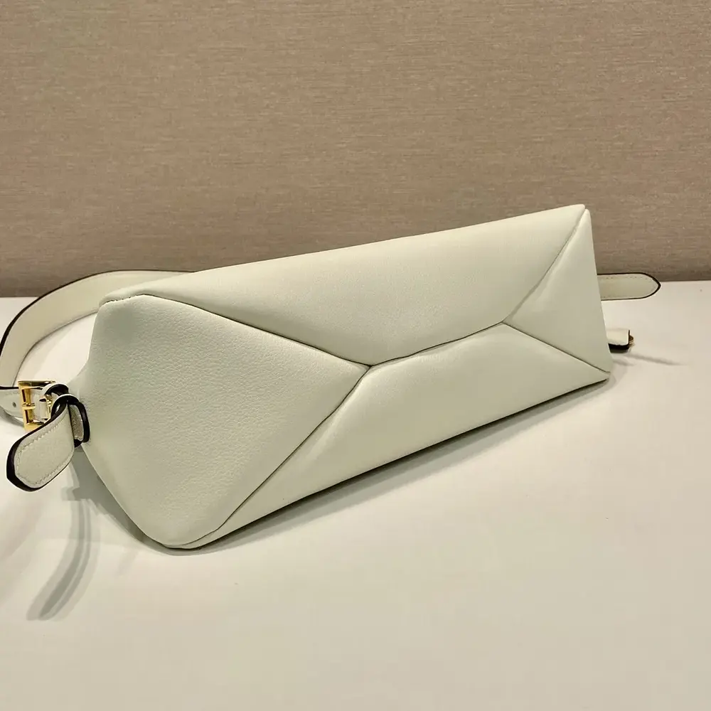 Prada Women Aimée Medium Leather Shoulder Bag-White - image 7