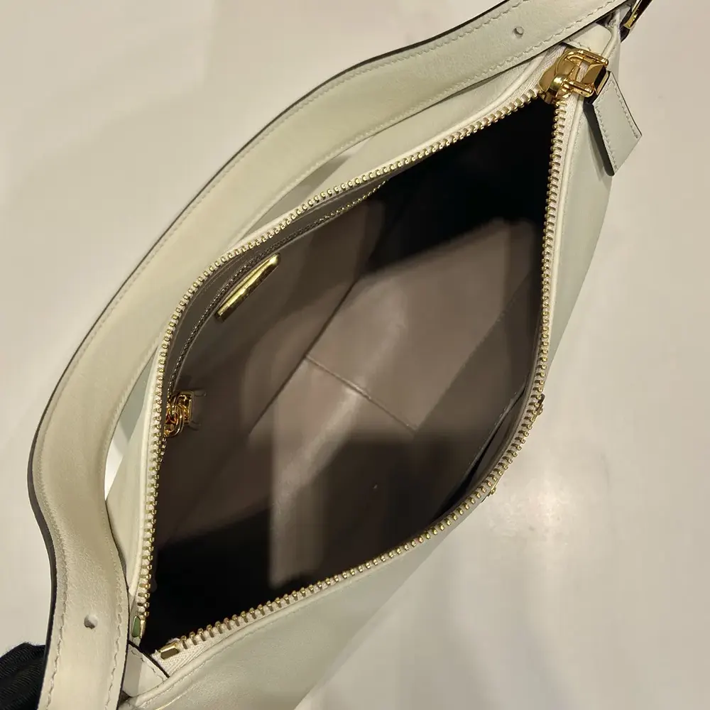 Prada Women Aimée Medium Leather Shoulder Bag-White - image 9