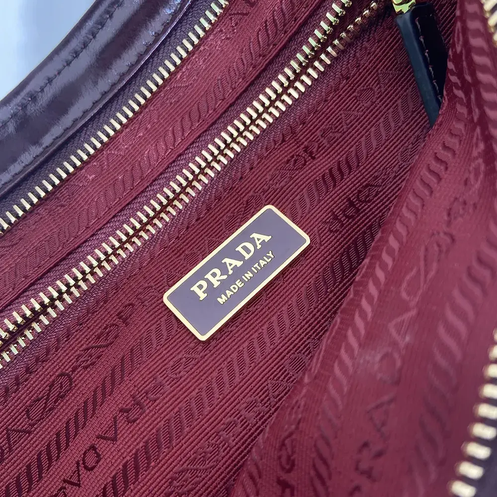 Prada Women Bonnie Medium Leather Handbag-Maroon - image 9