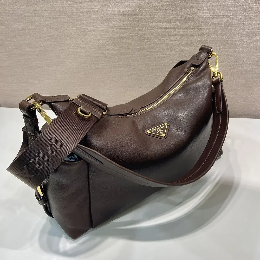 Prada Women Explore Large Nappa Leather Bag-Dark Brown - image 4