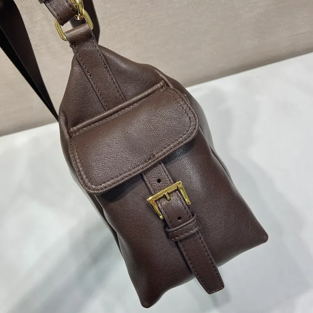 Prada Women Explore Large Nappa Leather Bag-Dark Brown - image 6