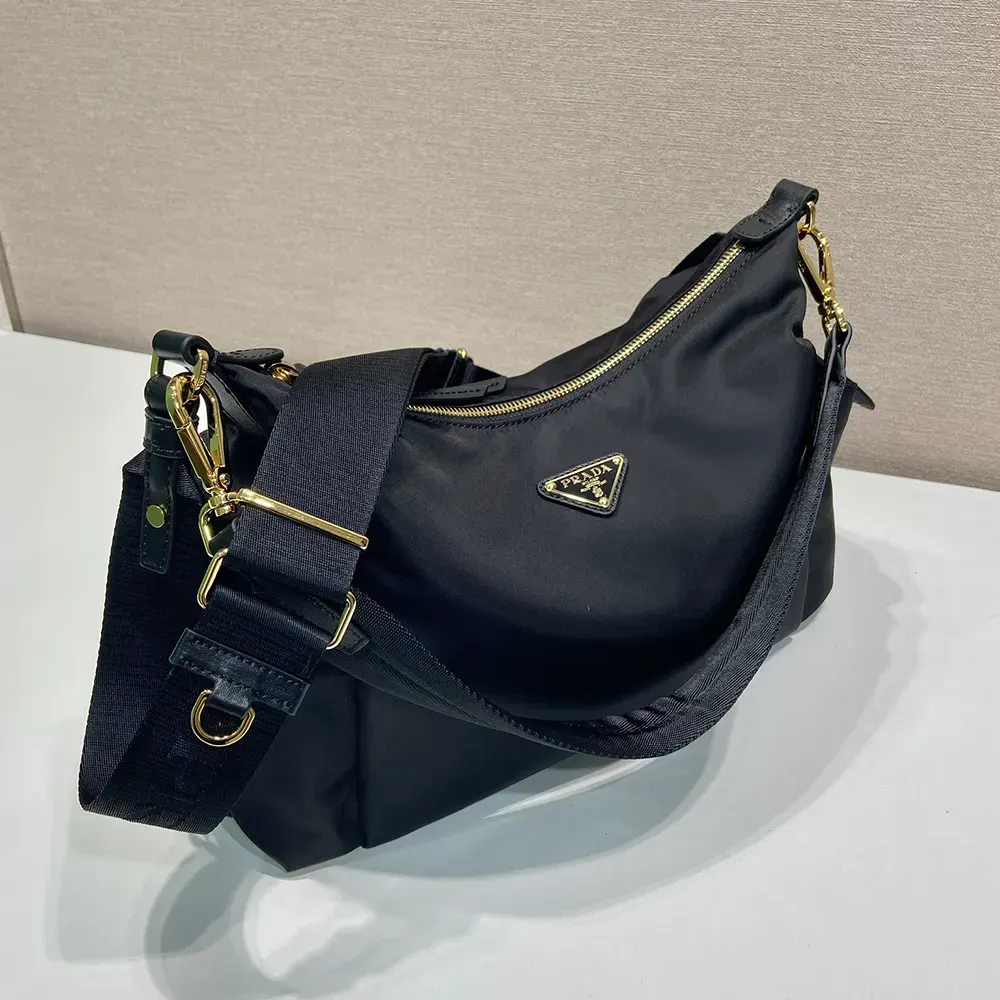 Prada Women Explore Large Re-Nylon And Leather Bag-Black - image 4
