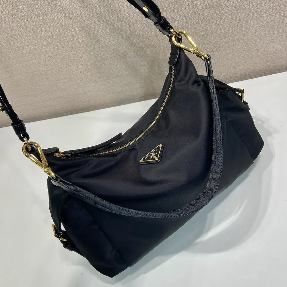 Prada Women Explore Large Re-Nylon And Leather Bag-Black - image 5