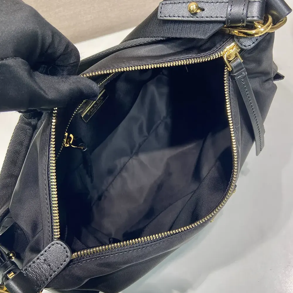 Prada Women Explore Large Re-Nylon And Leather Bag-Black - image 8