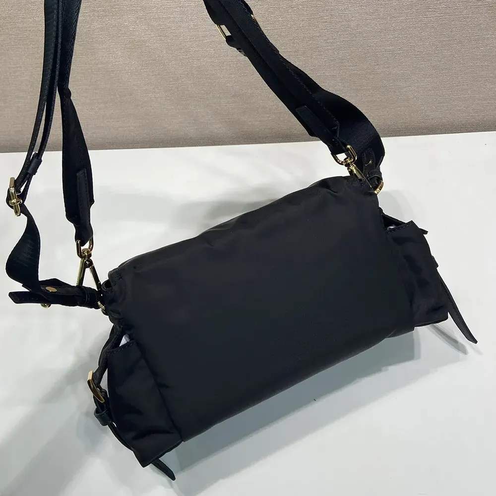 Prada Women Explore Large Re-Nylon Shoulder Bag With Flap-Black - image 4