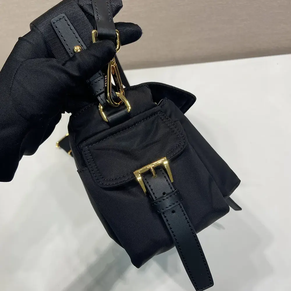 Prada Women Explore Large Re-Nylon Shoulder Bag With Flap-Black - image 7