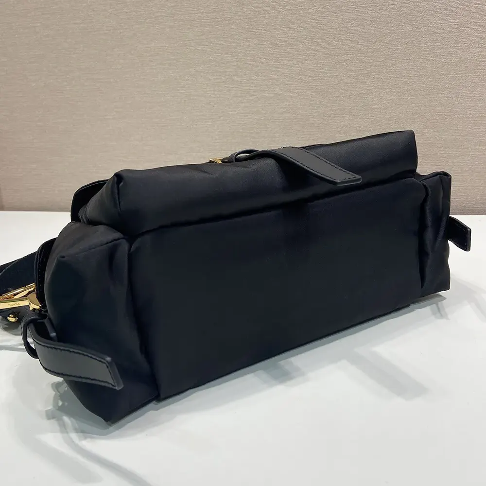 Prada Women Explore Large Re-Nylon Shoulder Bag With Flap-Black - image 6