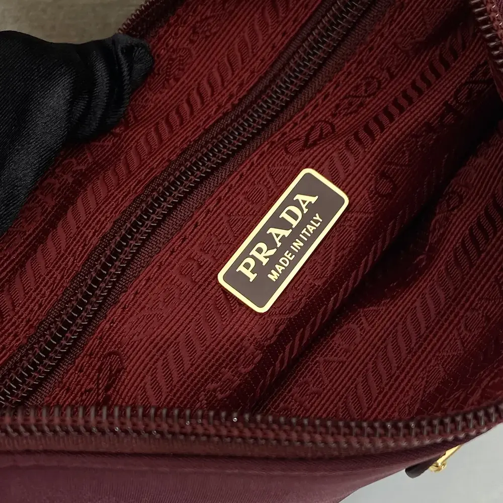 Prada Women Re-Nylon Pouch Enameled Metal Triangle Logo - image 9