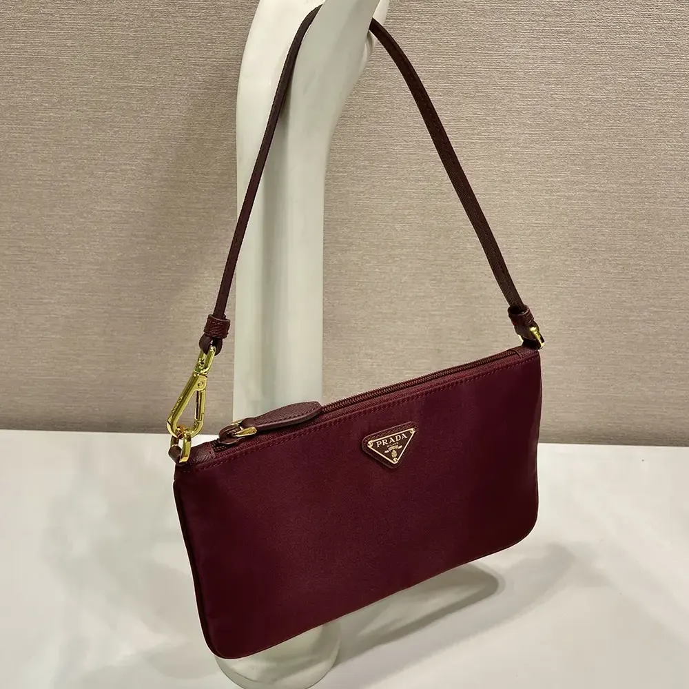 Prada Women Re-Nylon Pouch Enameled Metal Triangle Logo - image 4
