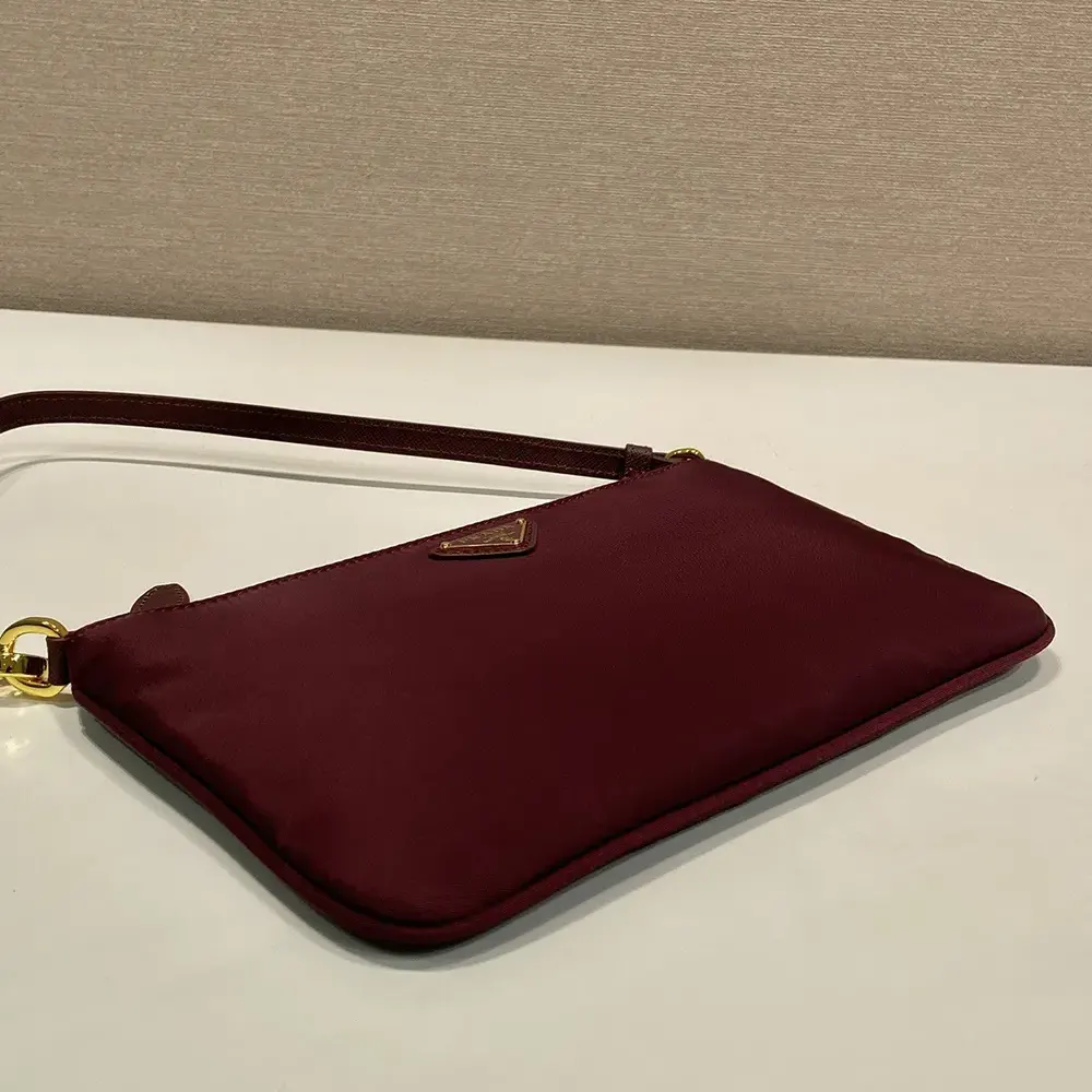 Prada Women Re-Nylon Pouch Enameled Metal Triangle Logo - image 7