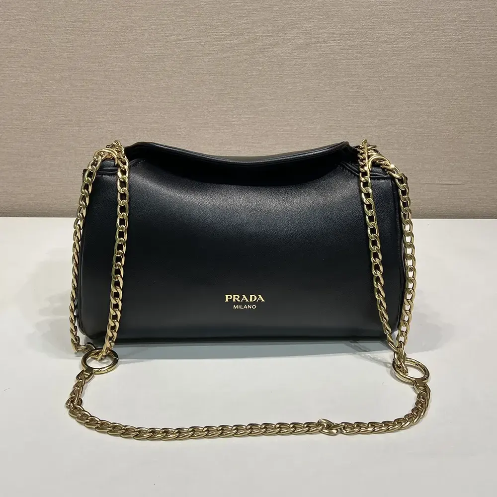 Prada Women Tumulte Small Nappa Leather Bag-Black - image 4
