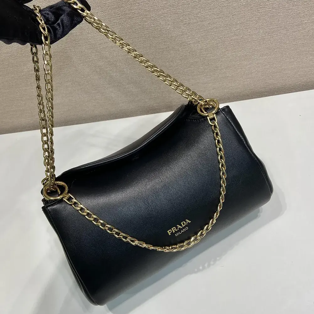 Prada Women Tumulte Small Nappa Leather Bag-Black - image 5