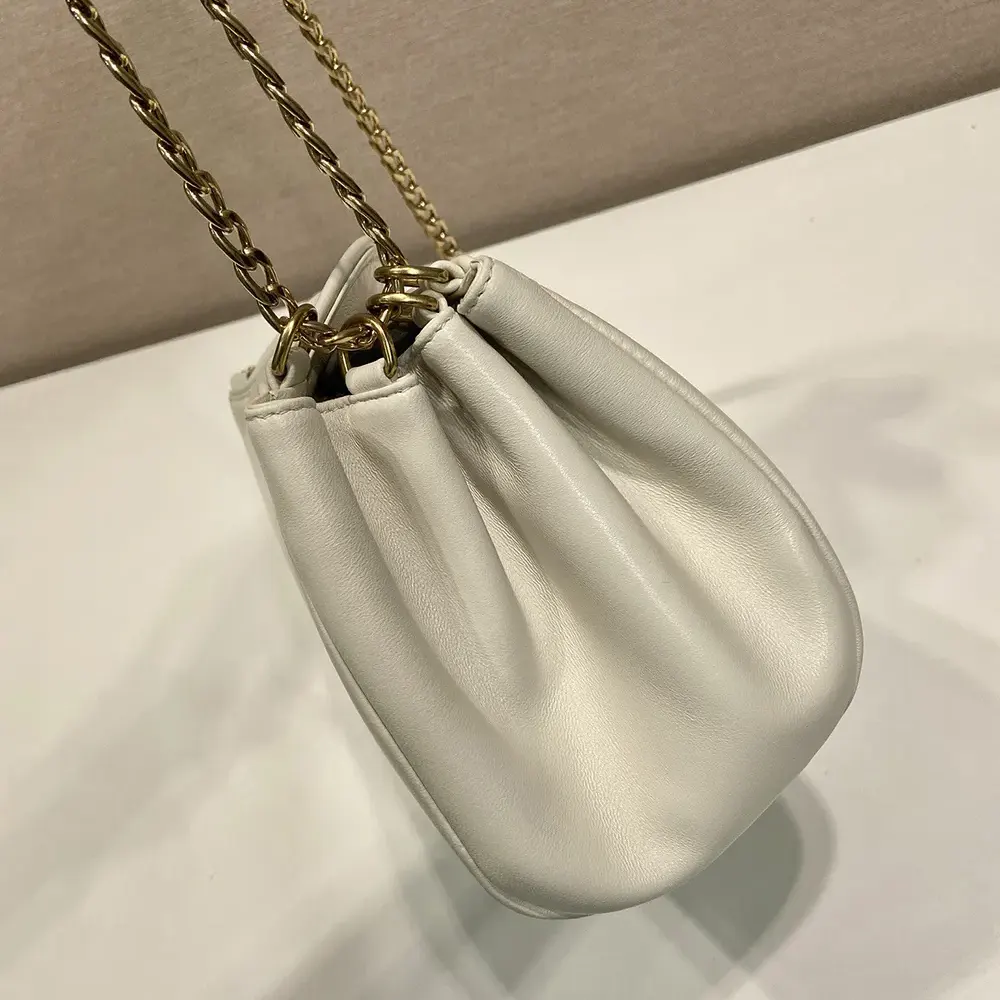 Prada Women Tumulte Small Nappa Leather Bag-White - image 6