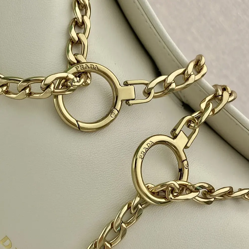 Prada Women Tumulte Small Nappa Leather Bag-White - image 9
