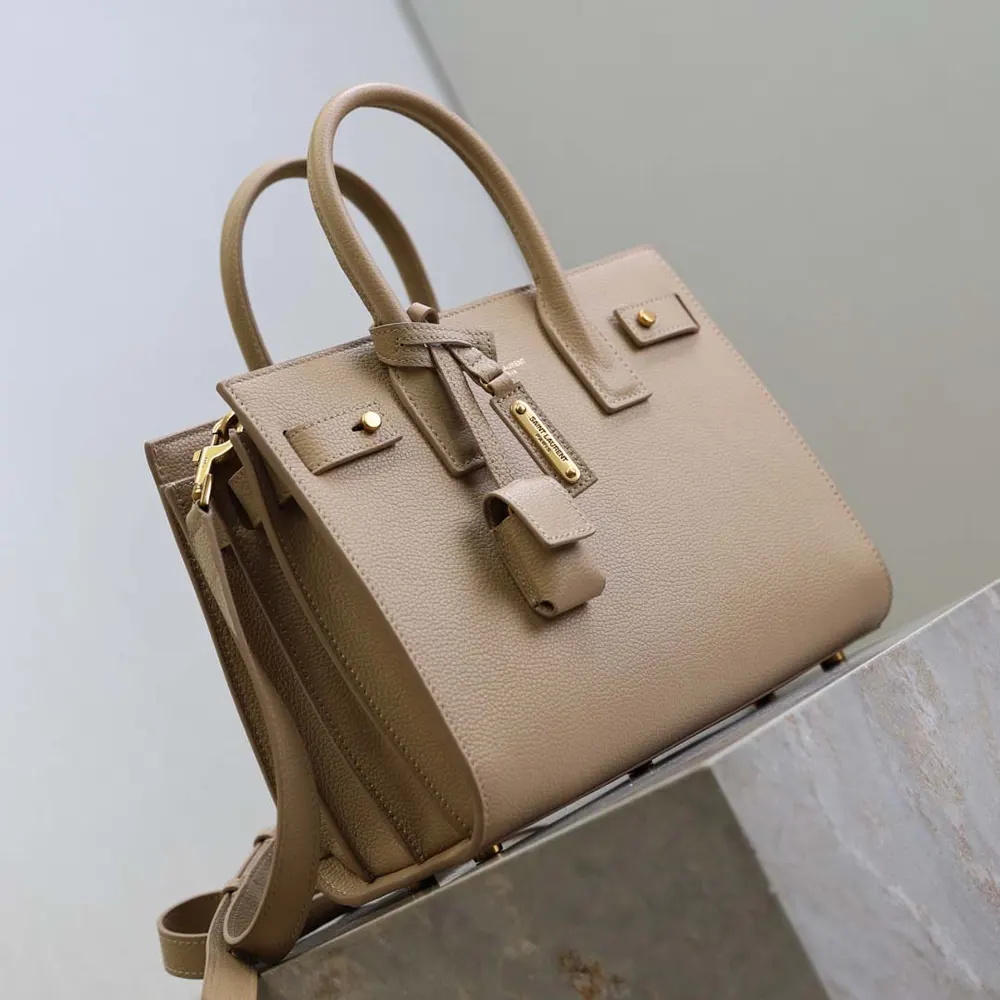 Saint Laurent YSL Women Baby Sac De Jour In Supple Grained Leather-Beige - image 5
