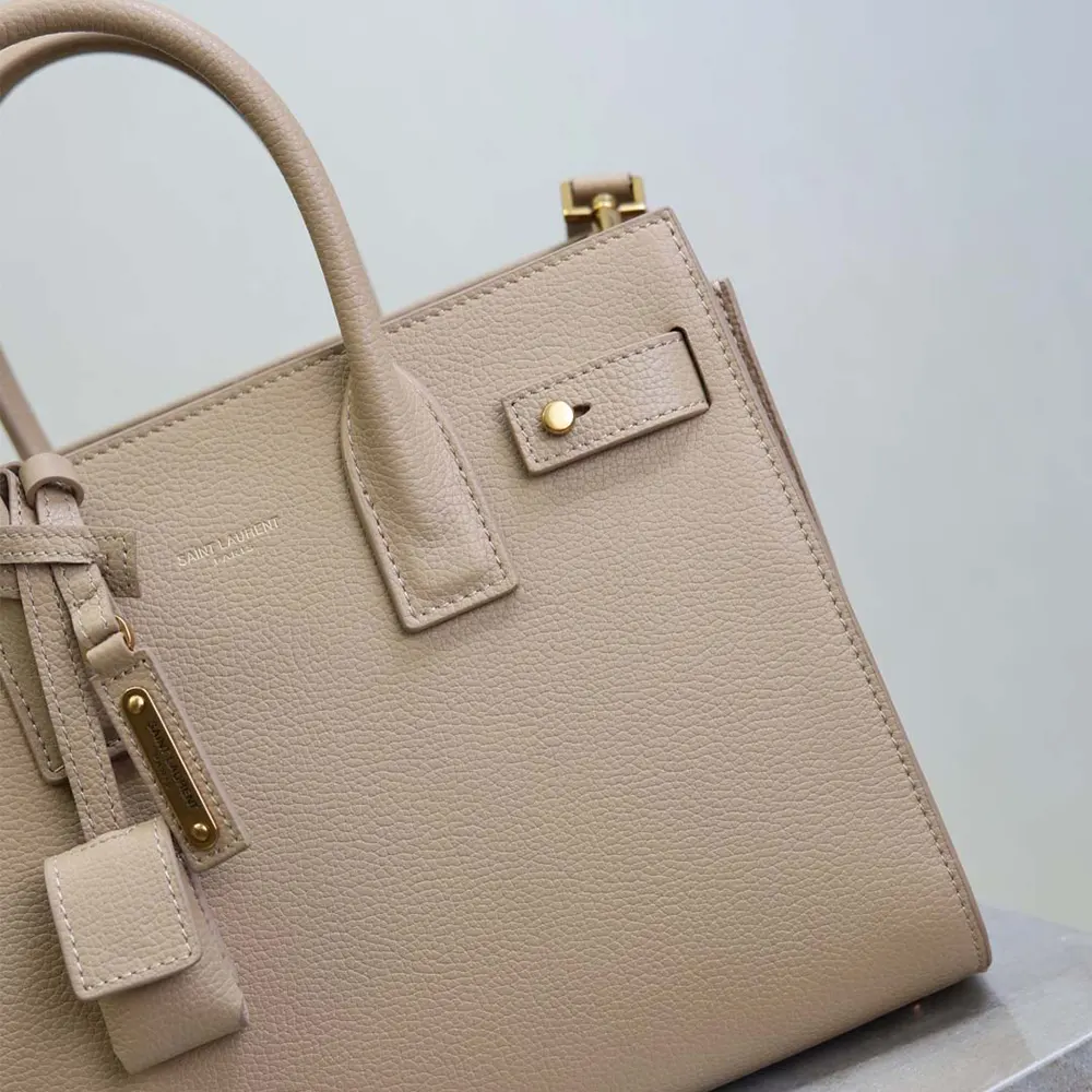 Saint Laurent YSL Women Baby Sac De Jour In Supple Grained Leather-Beige - image 9