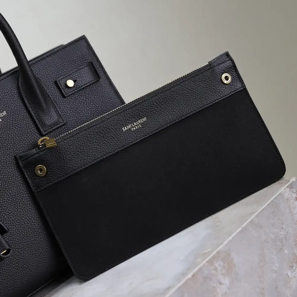 Saint Laurent YSL Women Baby Sac De Jour In Supple Grained Leather-Black - image 8