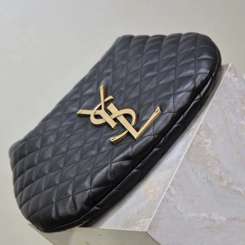 Saint Laurent YSL Women Icare Hobo In Quilted Nappa-Black - image 8