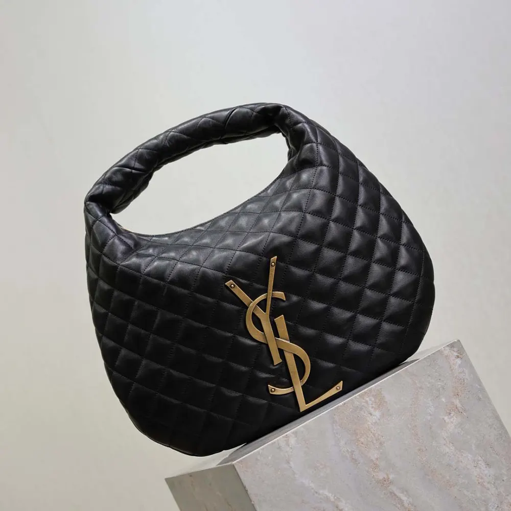 Saint Laurent YSL Women Icare Hobo In Quilted Nappa-Black - image 4