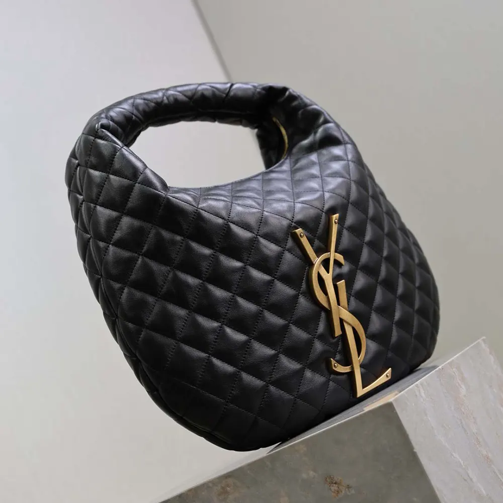 Saint Laurent YSL Women Icare Hobo In Quilted Nappa-Black - image 5