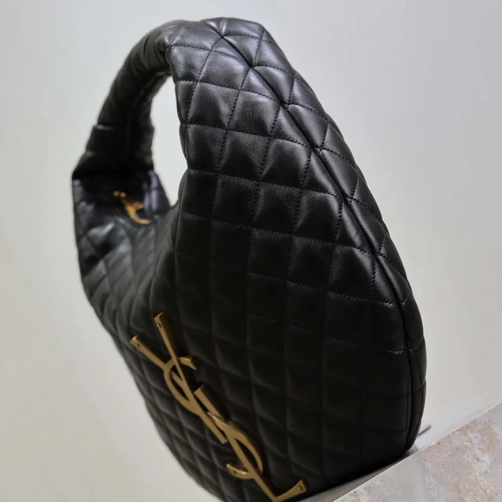Saint Laurent YSL Women Icare Hobo In Quilted Nappa-Black - image 7
