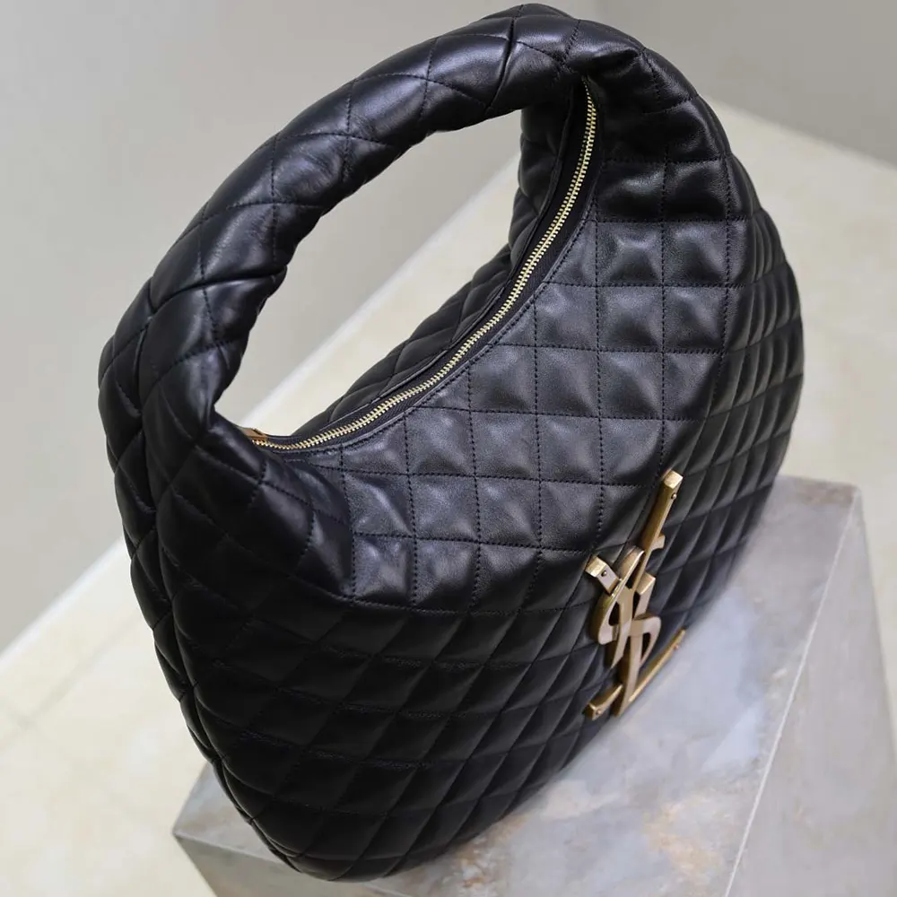Saint Laurent YSL Women Icare Hobo In Quilted Nappa-Black - image 6