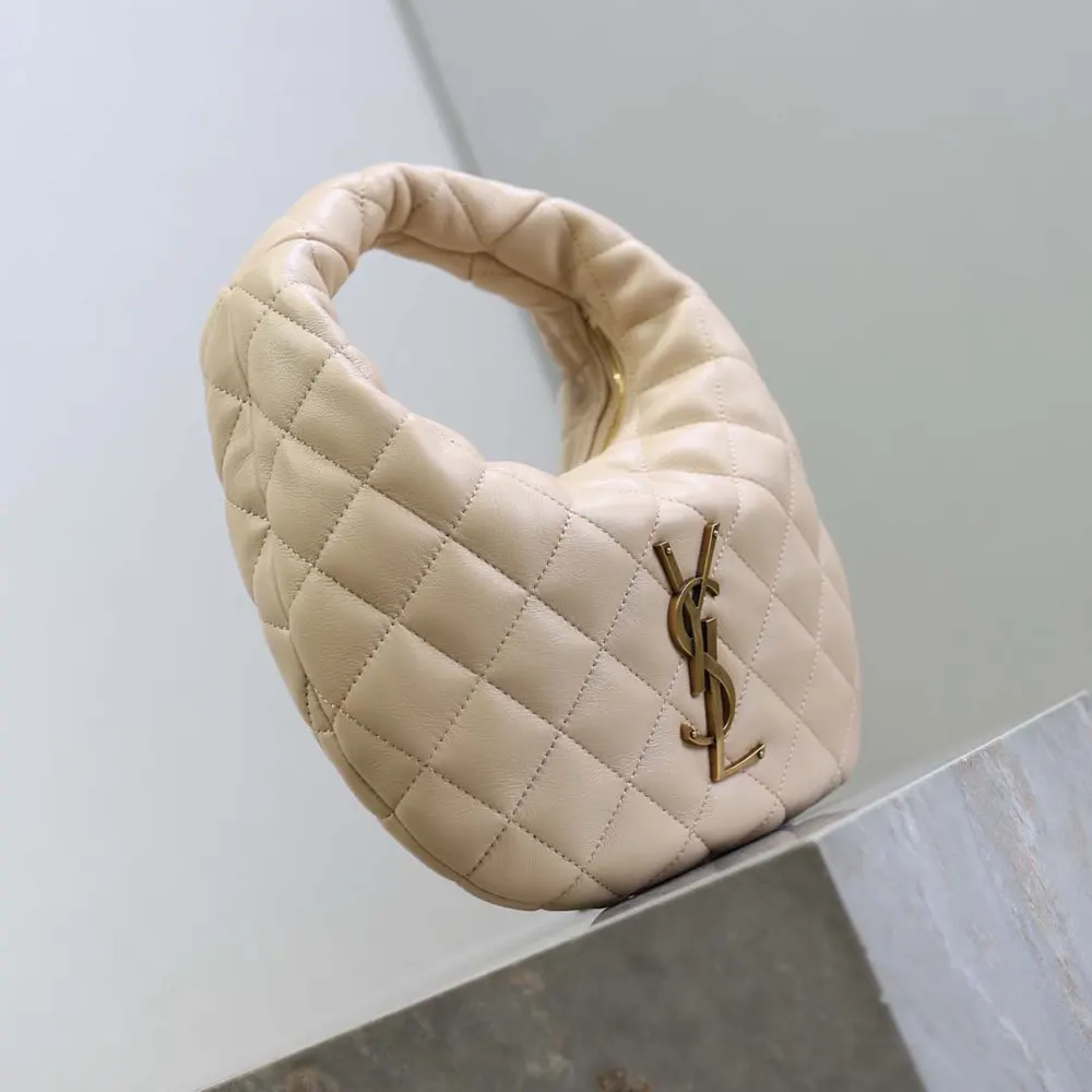 Saint Laurent YSL Women Icarino In Quilted Nappa-Beige - image 4