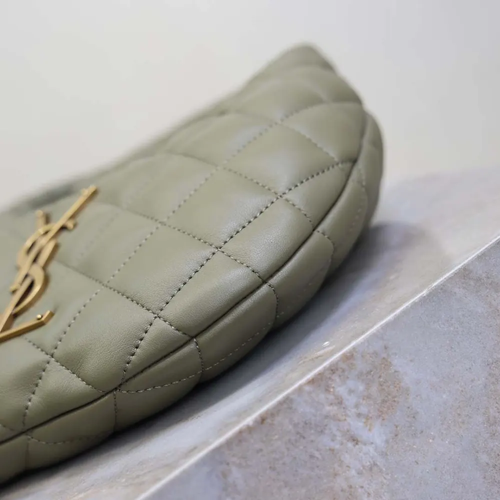Saint Laurent YSL Women Icarino In Quilted Nappa-Dark Green - image 8
