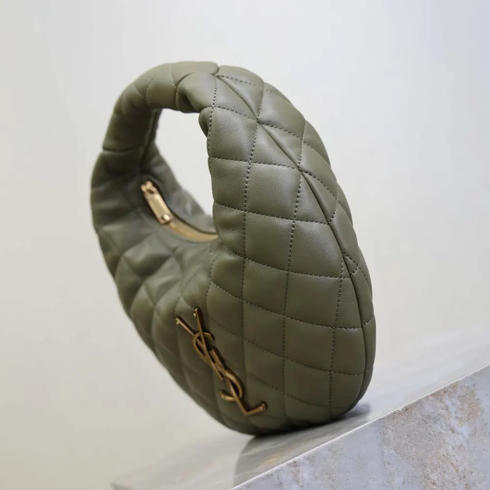 Saint Laurent YSL Women Icarino In Quilted Nappa-Dark Green - image 6