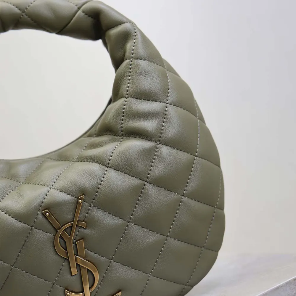 Saint Laurent YSL Women Icarino In Quilted Nappa-Dark Green - image 9