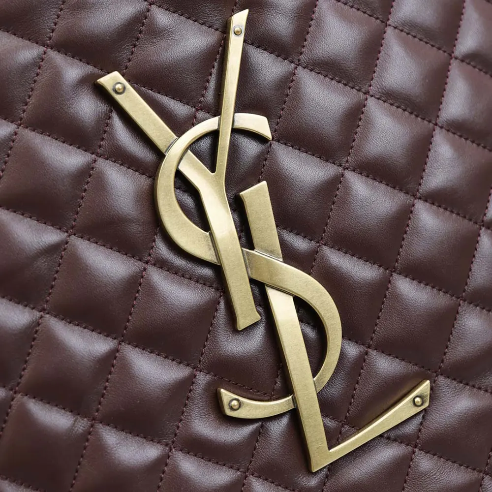 Saint Laurent YSL Women Large Icare In Quilted Nappa Lambskin-Maroon - image 9