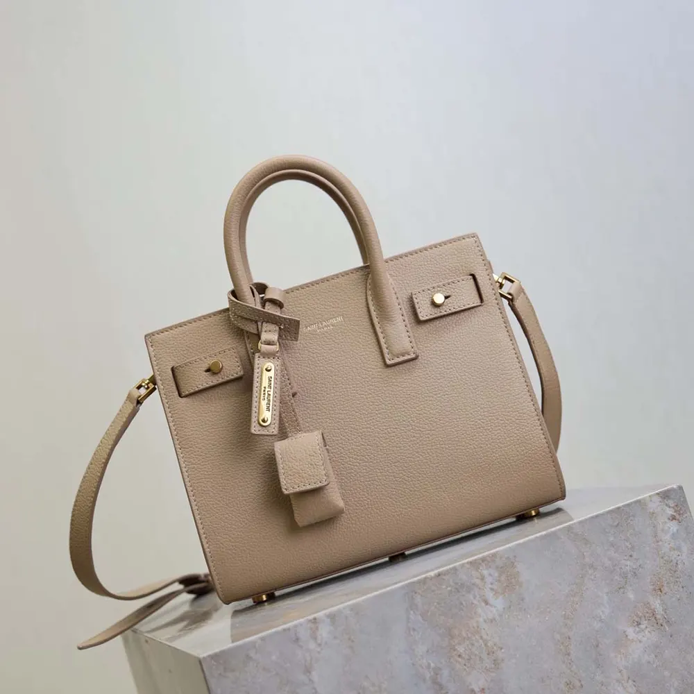 Saint Laurent YSL Women Nano Sac De Jour In Supple Grained Leather-Beige - image 4