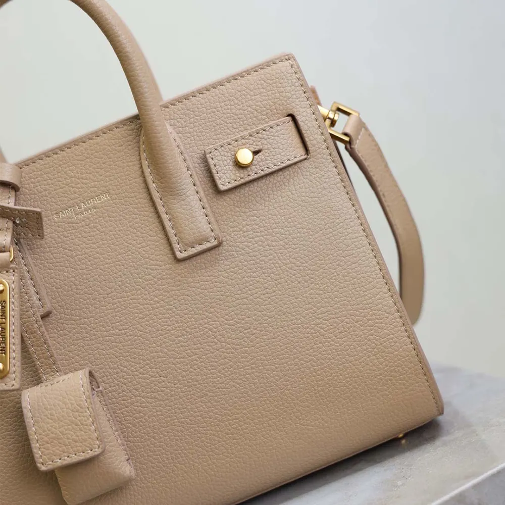 Saint Laurent YSL Women Nano Sac De Jour In Supple Grained Leather-Beige - image 8