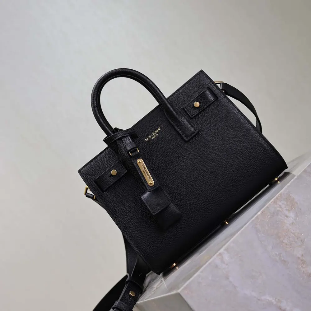 Saint Laurent YSL Women Nano Sac De Jour In Supple Grained Leather-Black - image 4