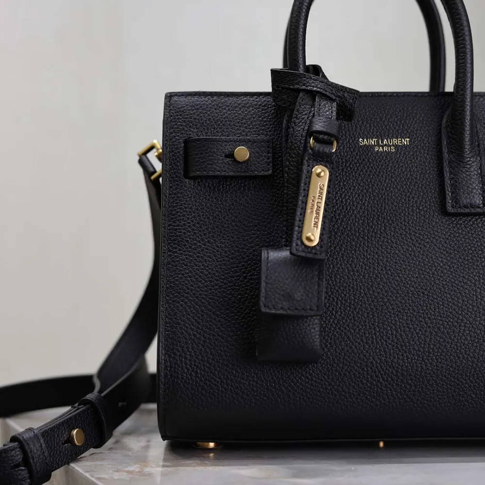 Saint Laurent YSL Women Nano Sac De Jour In Supple Grained Leather-Black - image 8