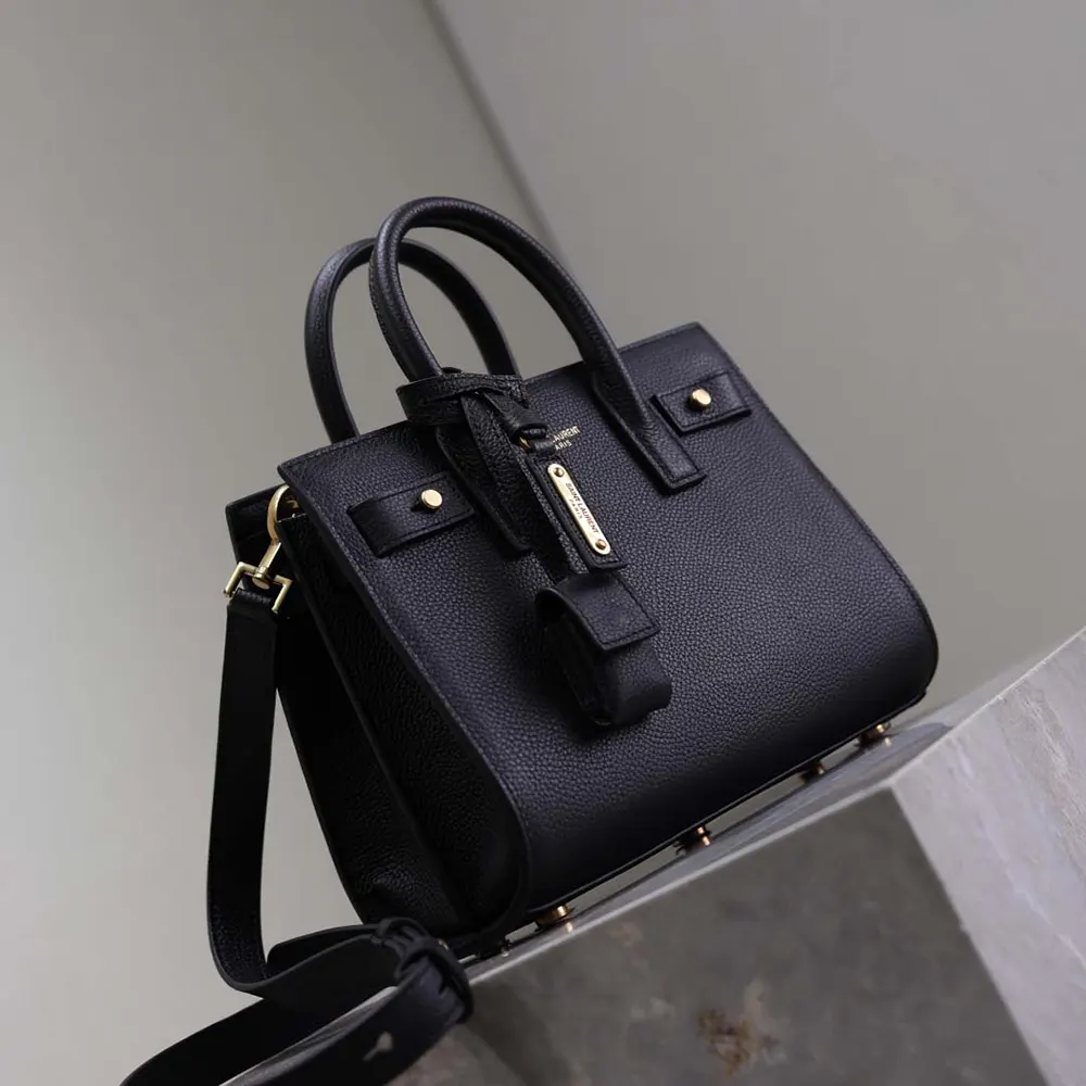 Saint Laurent YSL Women Nano Sac De Jour In Supple Grained Leather-Black - image 5