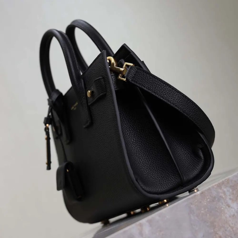 Saint Laurent YSL Women Nano Sac De Jour In Supple Grained Leather-Black - image 6
