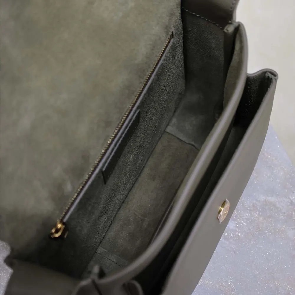 Saint Laurent YSL Women Niki Satchel In Leather-Dark Green - image 10