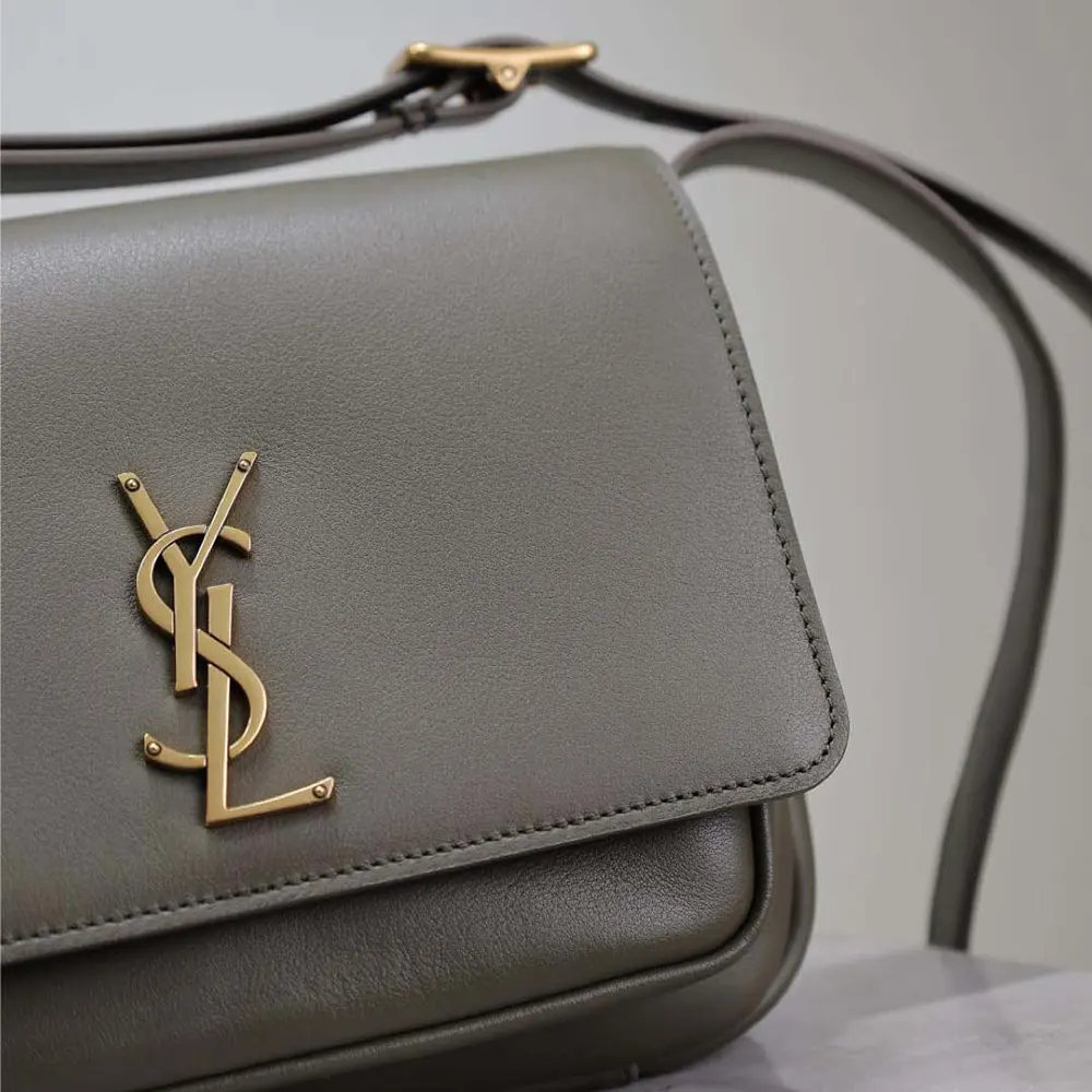 Saint Laurent YSL Women Niki Satchel In Leather-Dark Green - image 9